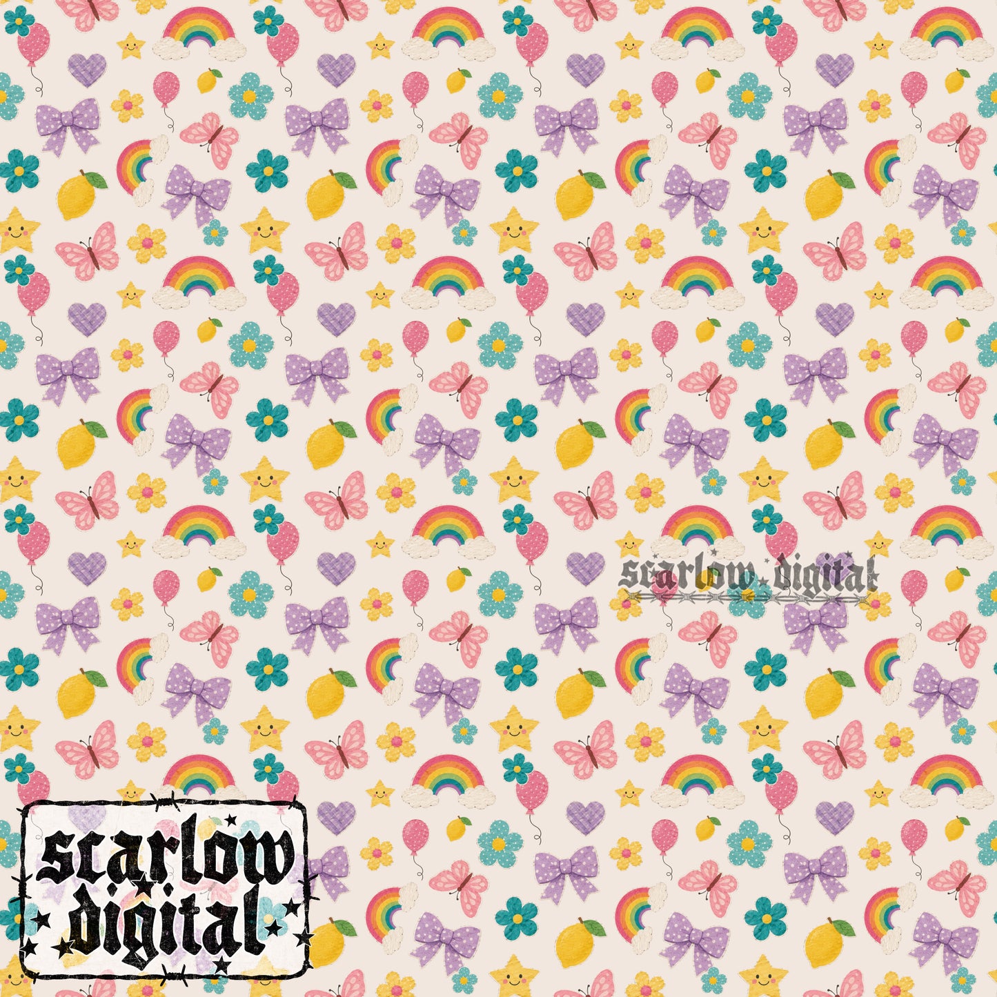 Random Things Seamless Pattern Digital Design