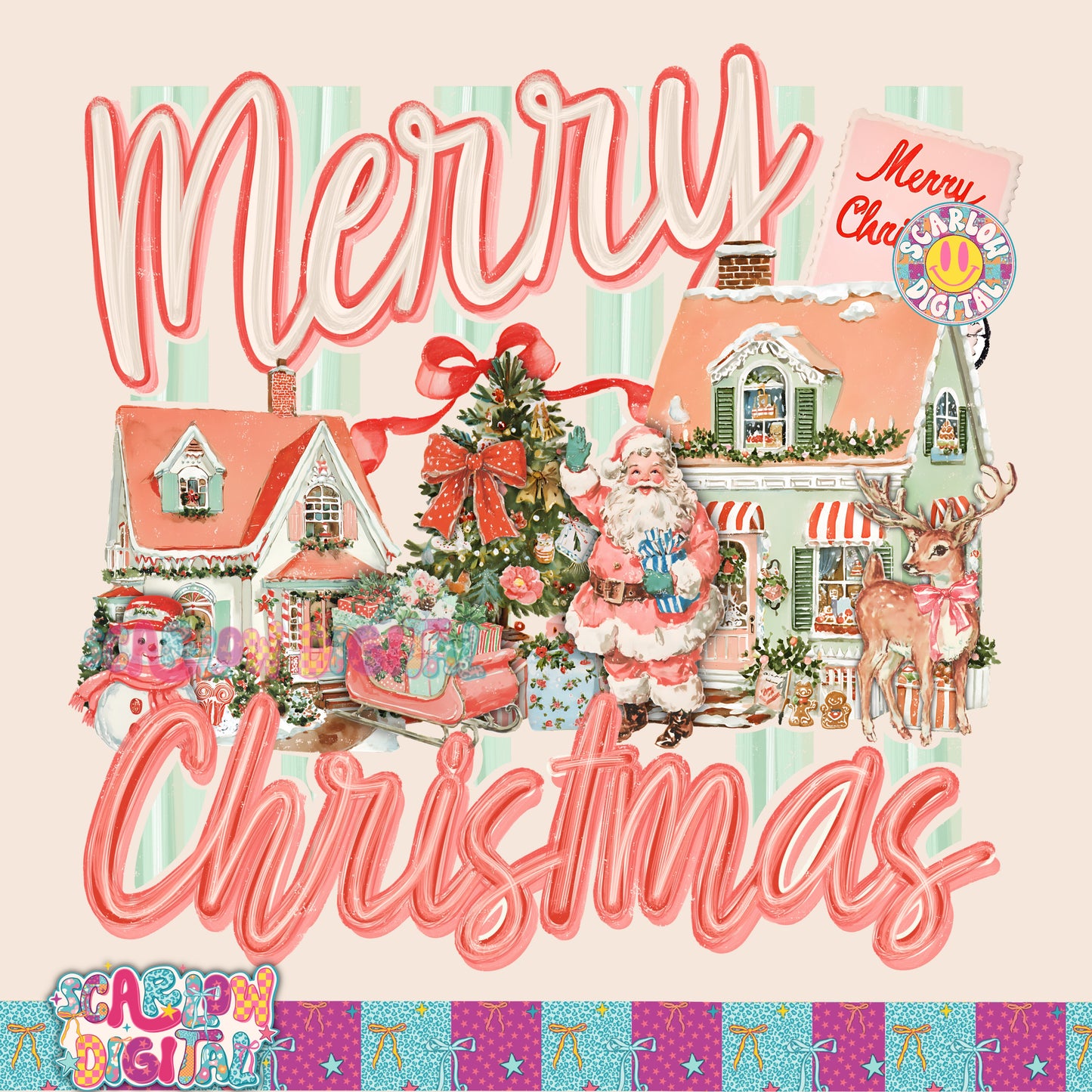 Exclusive - Only Available 7/3: Merry Christmas PNG Digital Design