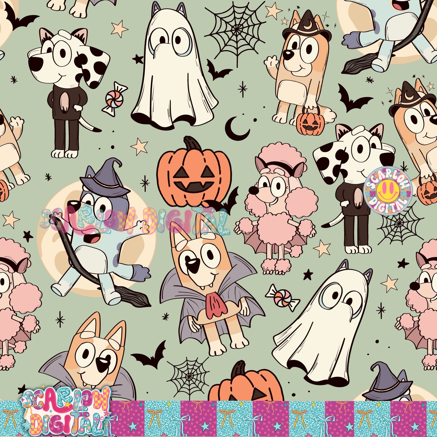 TODAY ONLY: Bluey Seamless Pattern Digital Design
