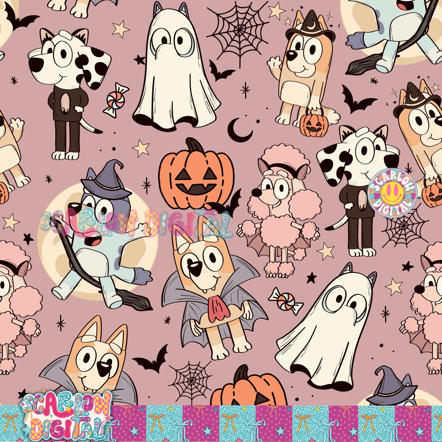 TODAY ONLY: Bluey Seamless Pattern Digital Design