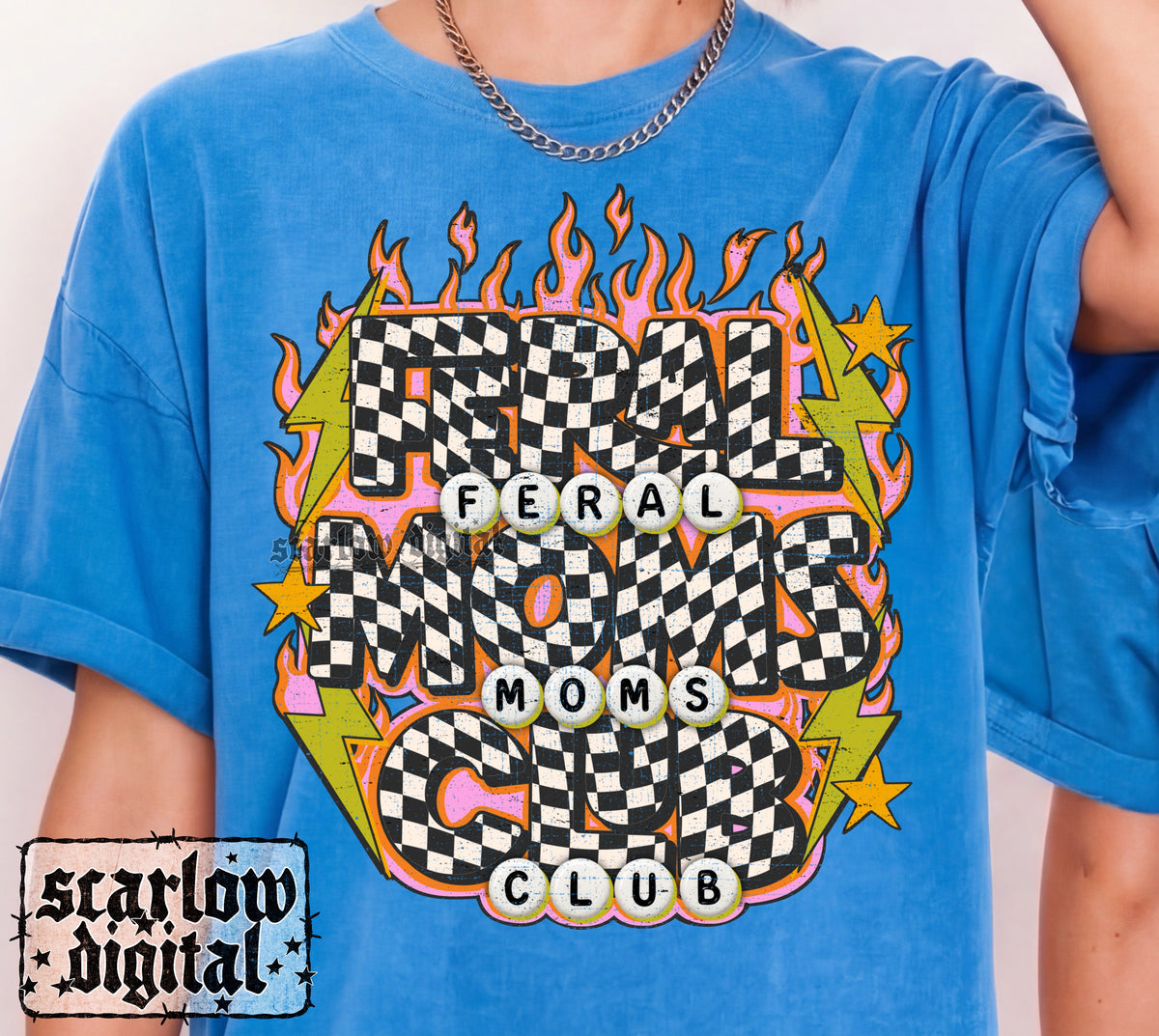 Feral Moms Club PNG Digital Design
