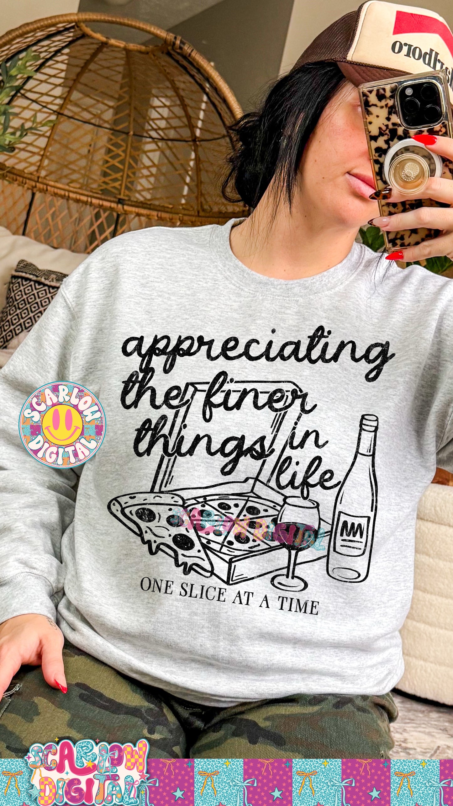 Appreciating the Finer Things in Life One Slice At a Time PNG Digital Design