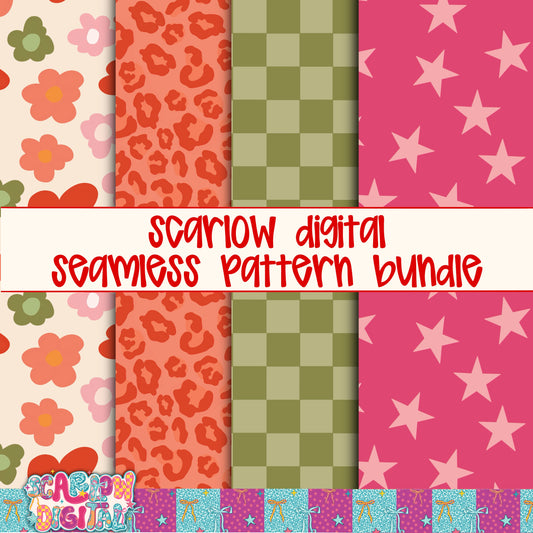 Christmas Seamless Pattern Bundle Digital Design