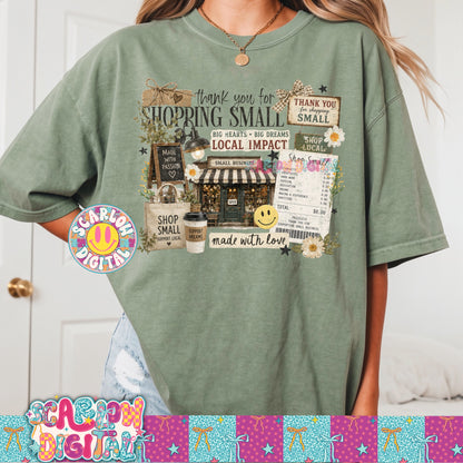 Thank you For Shopping Small Collage PNG Digital Design