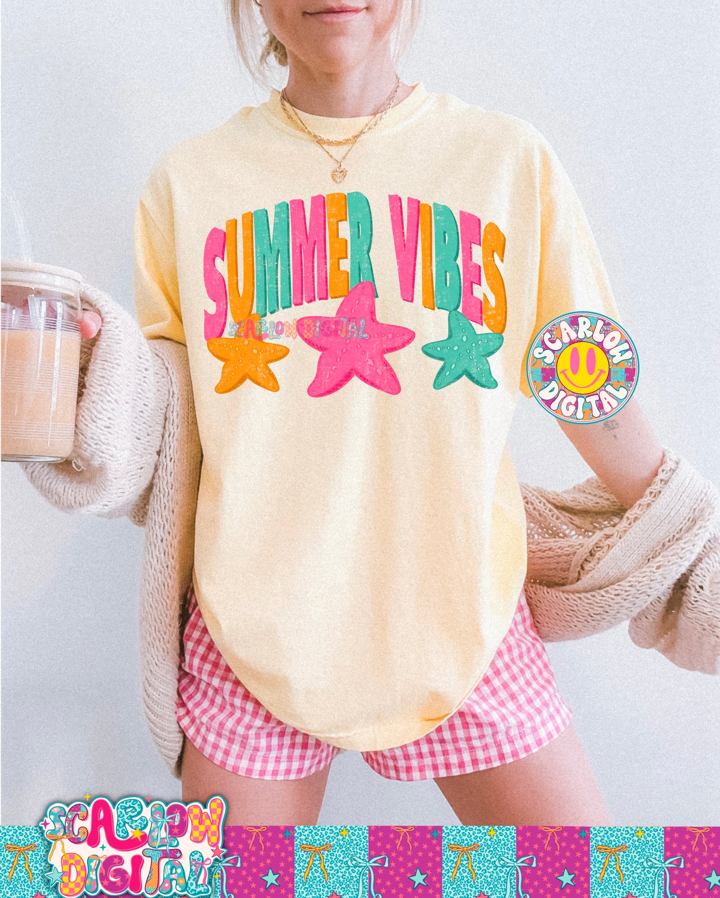 Summer Vibes PNG Digital Design