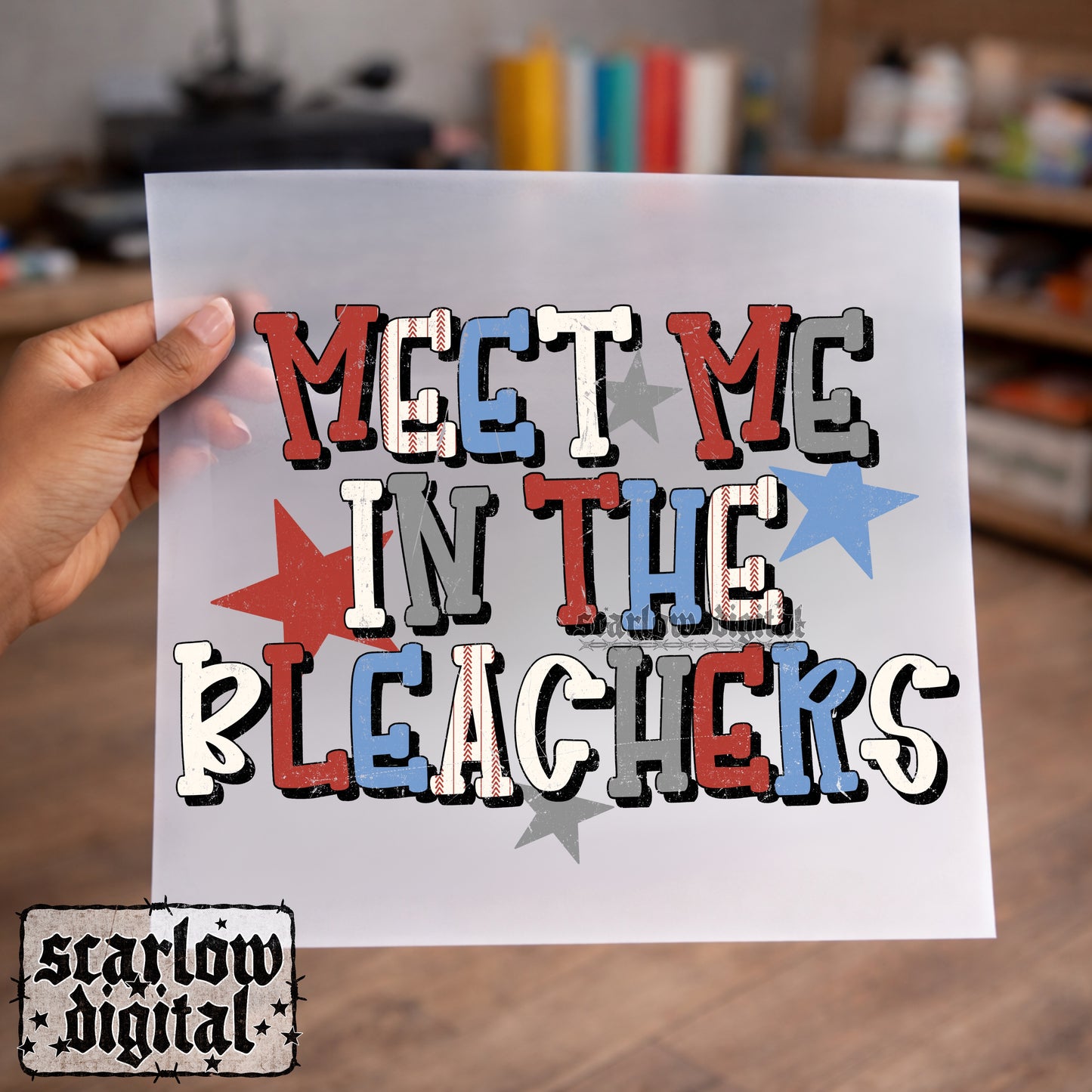 Meet Me in the Bleachers PNG Digital Design