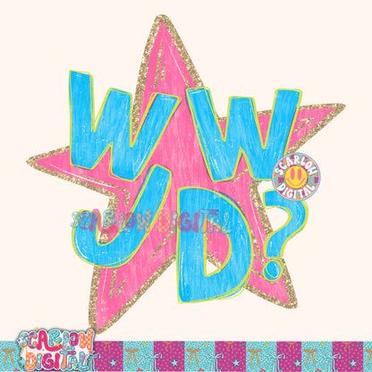 WWJD: What Would Jesus Do PNG Digital Design