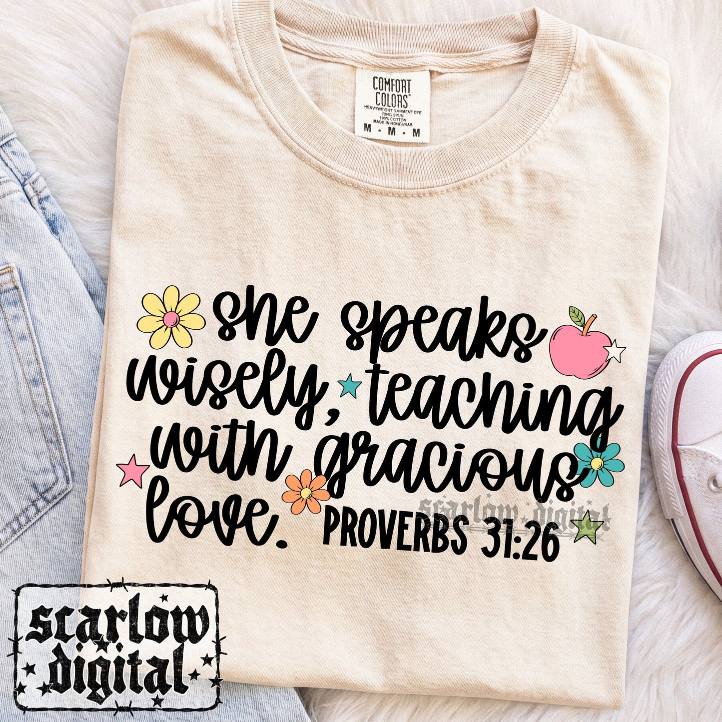 She Speaks Wisely Teaching With Gracious Love PNG Digital Design