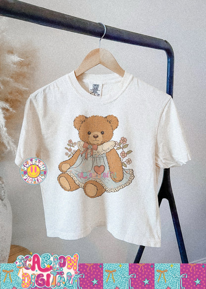 Vintage Teddy Bear PNG Digital Design