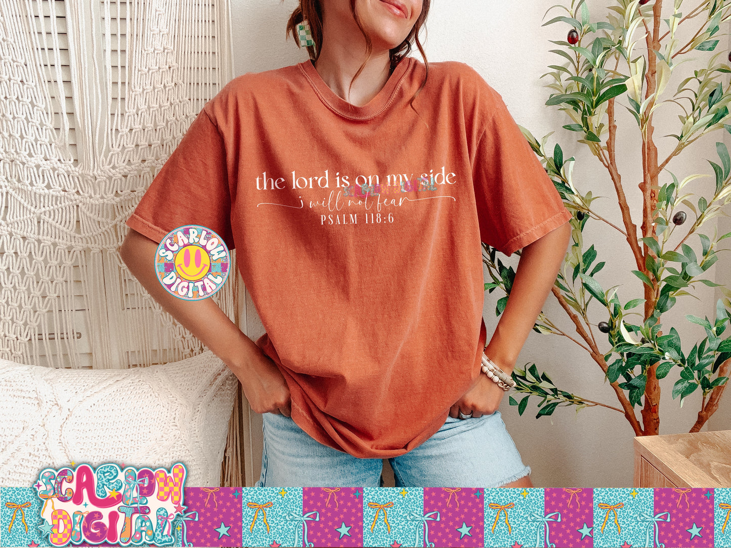 The Lord is on My Side I Will Not Fear PNG Digital Design