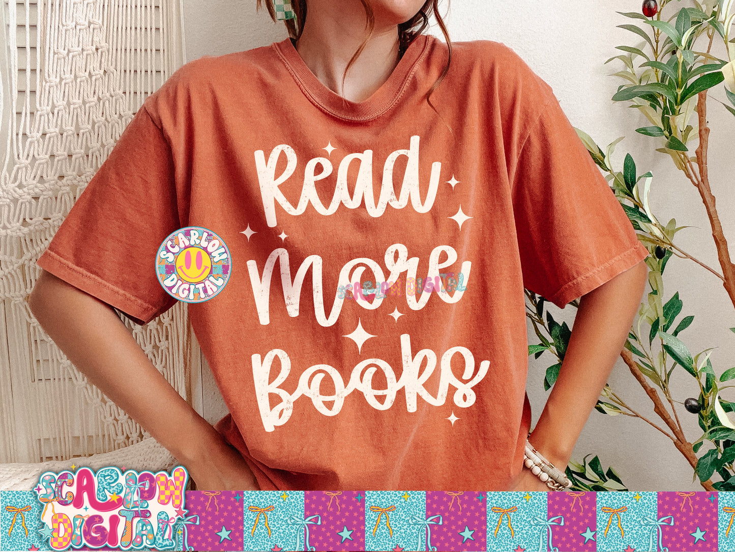 Read More Books PNG Digital Design