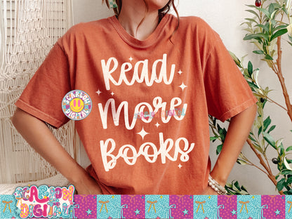Read More Books PNG Digital Design