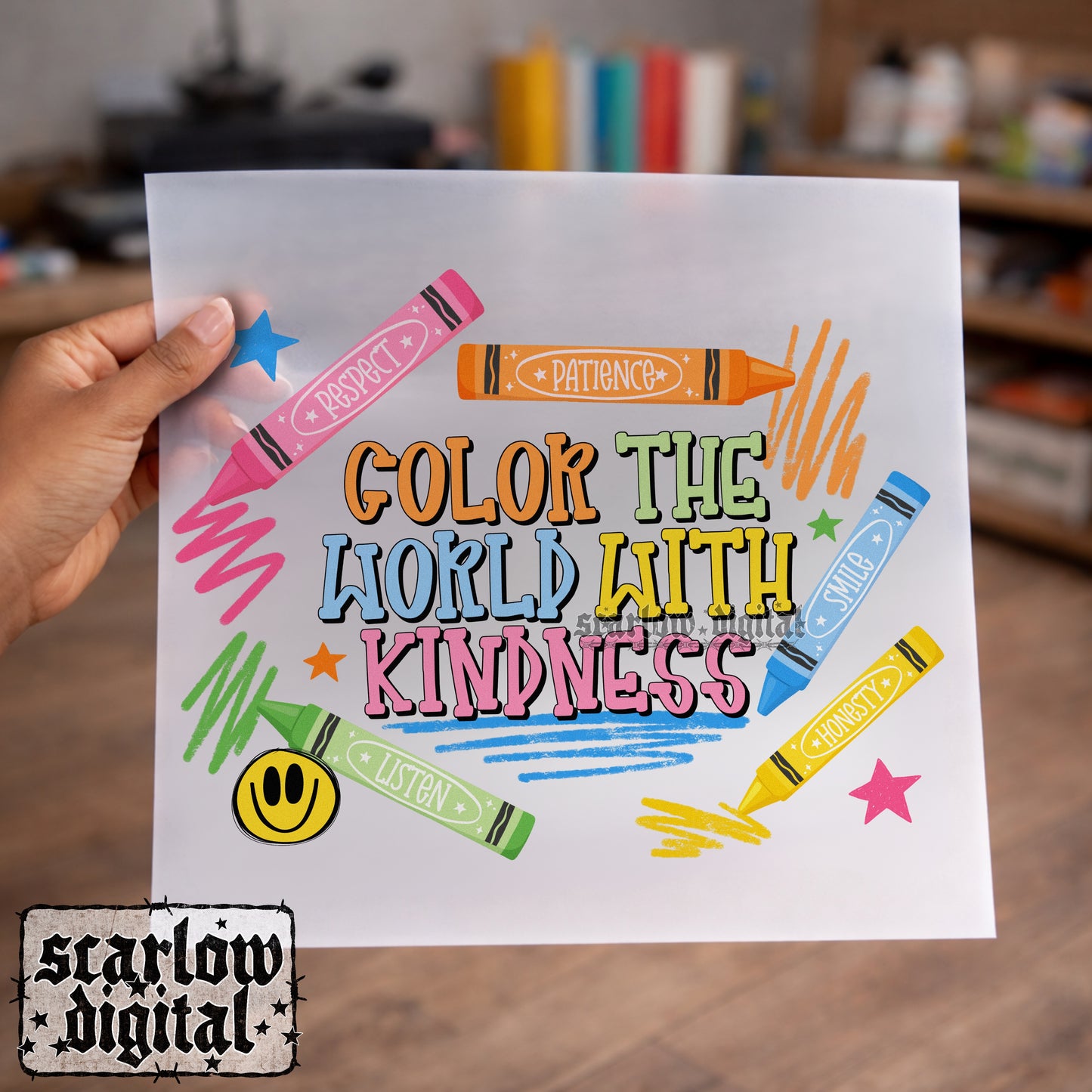 Color the World With Kindness PNG Digital Design