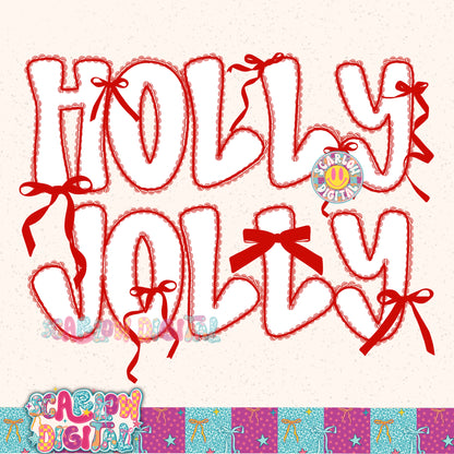 Holly Jolly PNG Digital Design