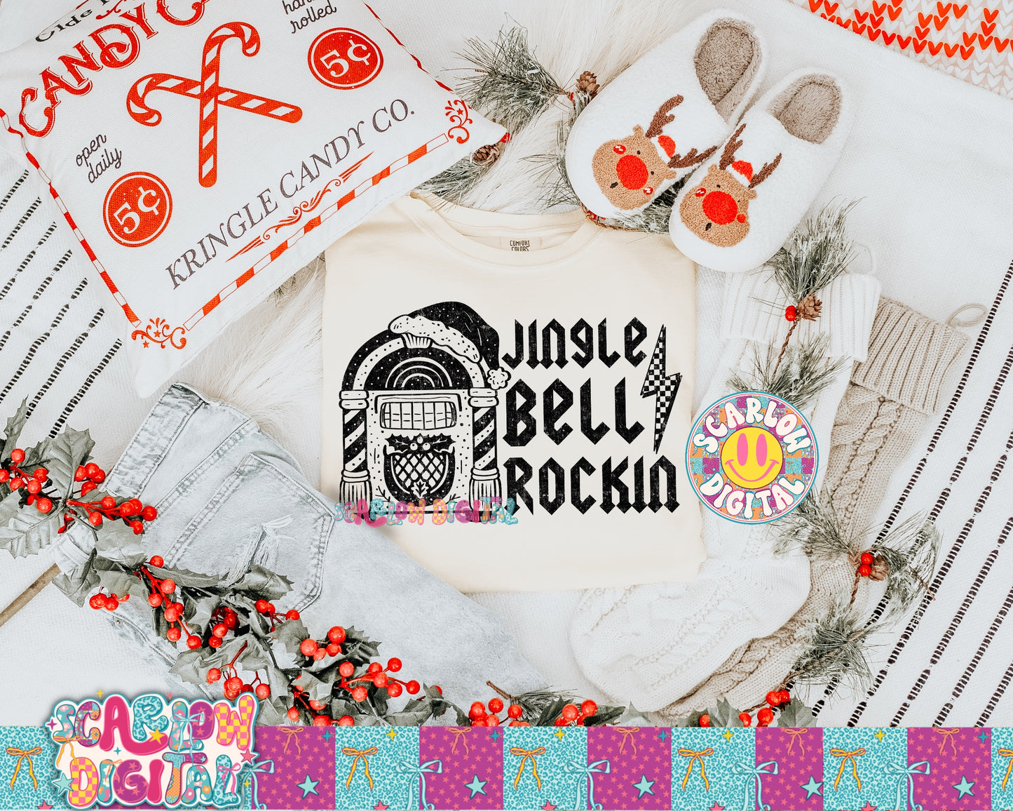 Jingle Bell Rockin PNG Digital Design