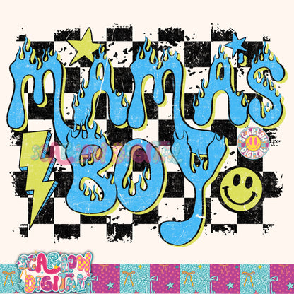 Mama's Boy in Blue PNG Digital Design