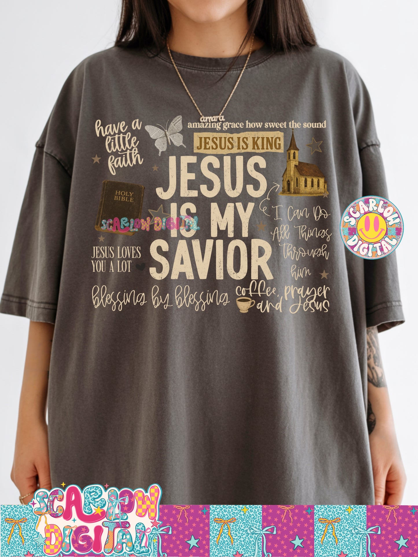 Jesus is My Savior PNG Digital Design