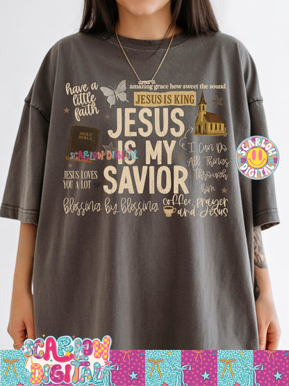 Jesus is My Savior PNG Digital Design