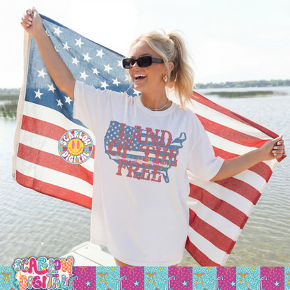Land of the Free PNG Digital Design