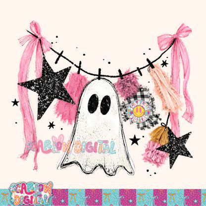 Ghost Garland PNG Digital Design