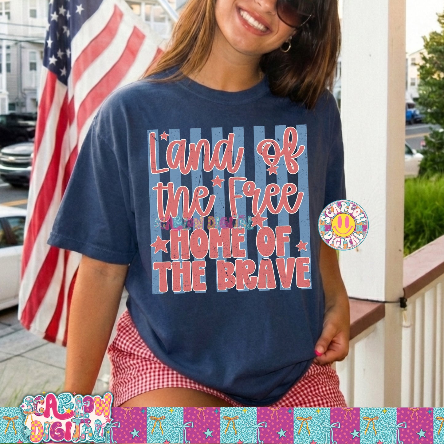Land of the Free PNG Digital Design