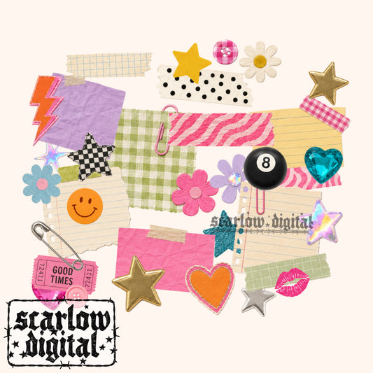 Junk Journal PNG Digital Design