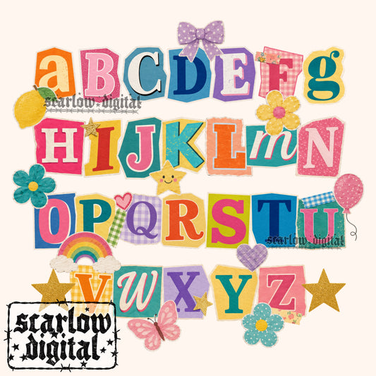 Magazine-Syle Letters Alpha Set Digital Design