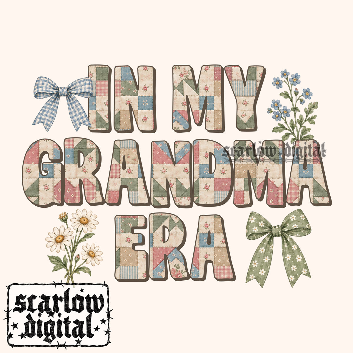 In My Grandma Era PNG Digital Design