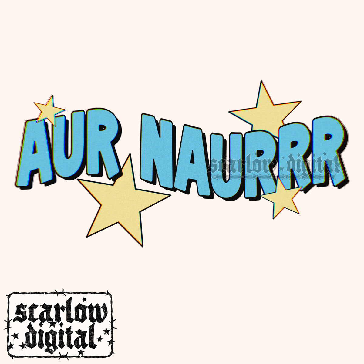 Aur Naurrr PNG Digital Design