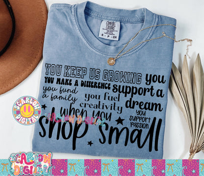 When You Shop Small PNG Digital Design