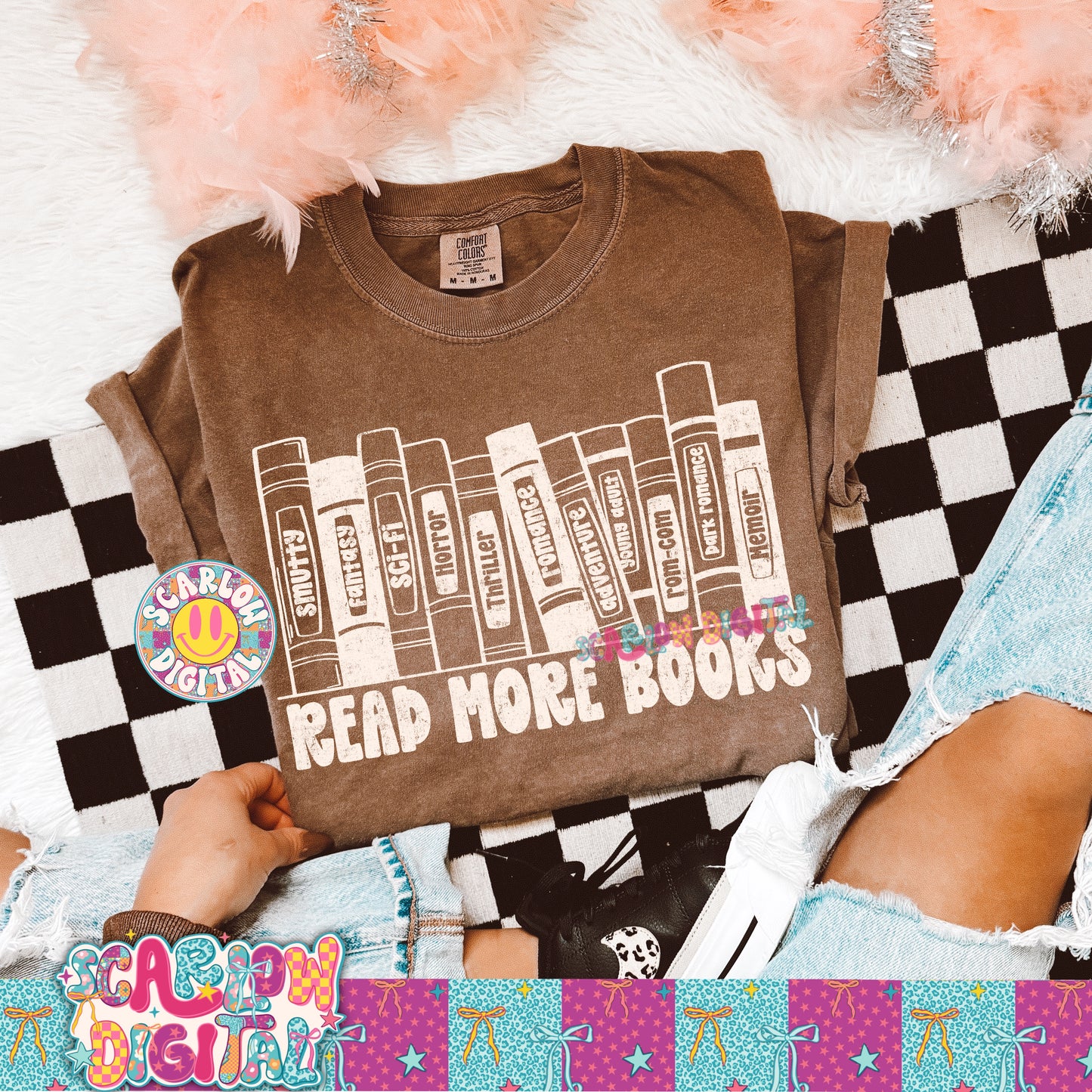 Read More Books PNG Digital Design