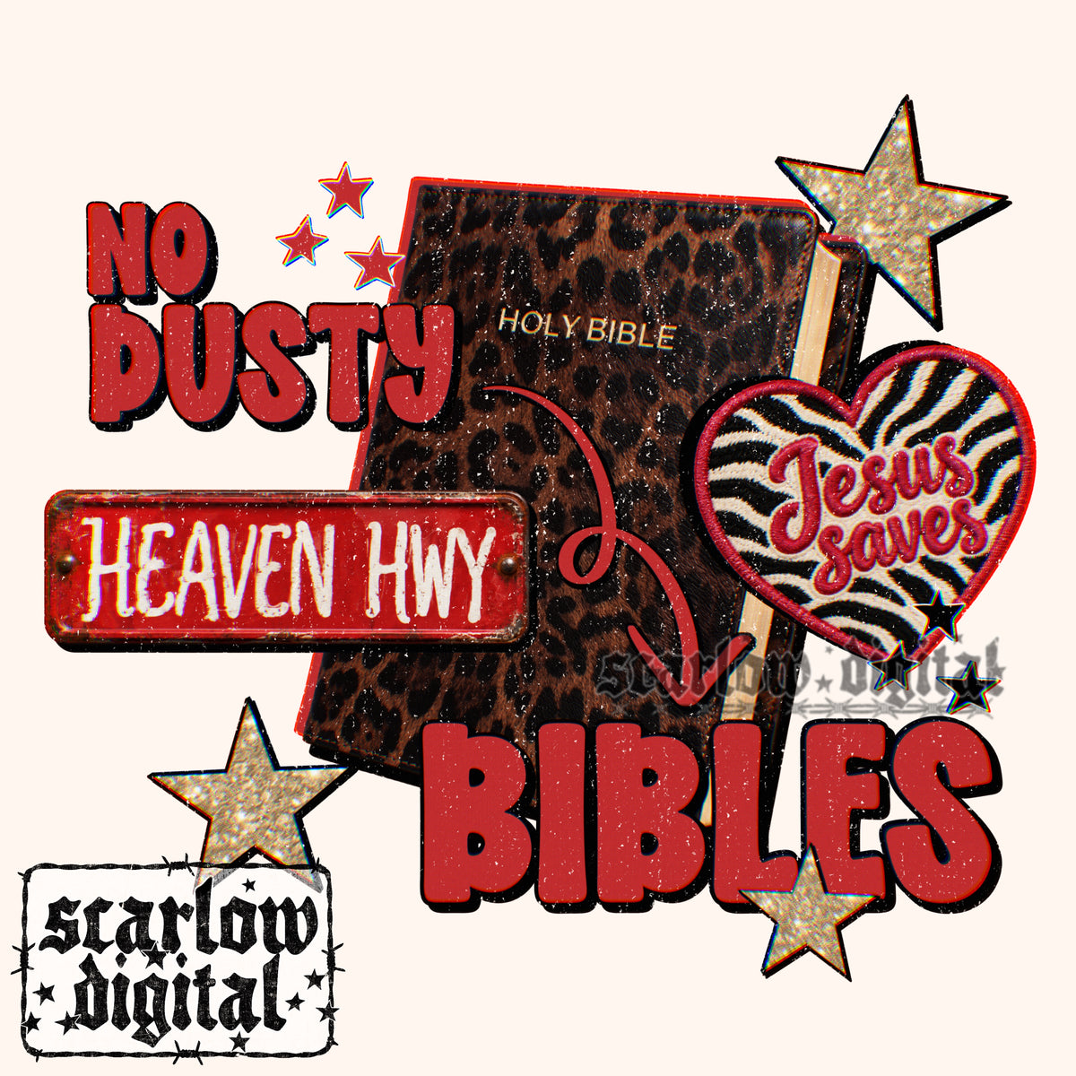 No Dusty Bibles PNG Digital Design