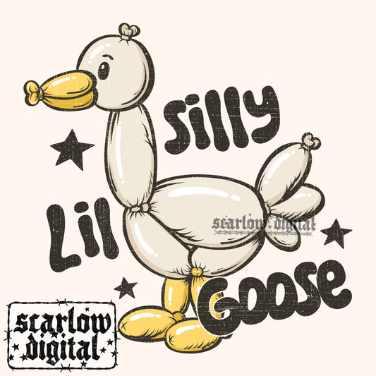 Silly Lil Goose Balloon Animal PNG Digital Design