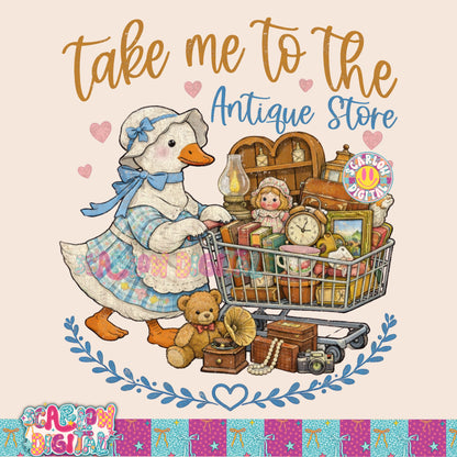 Take Me to the Antique Store PNG Digital Design