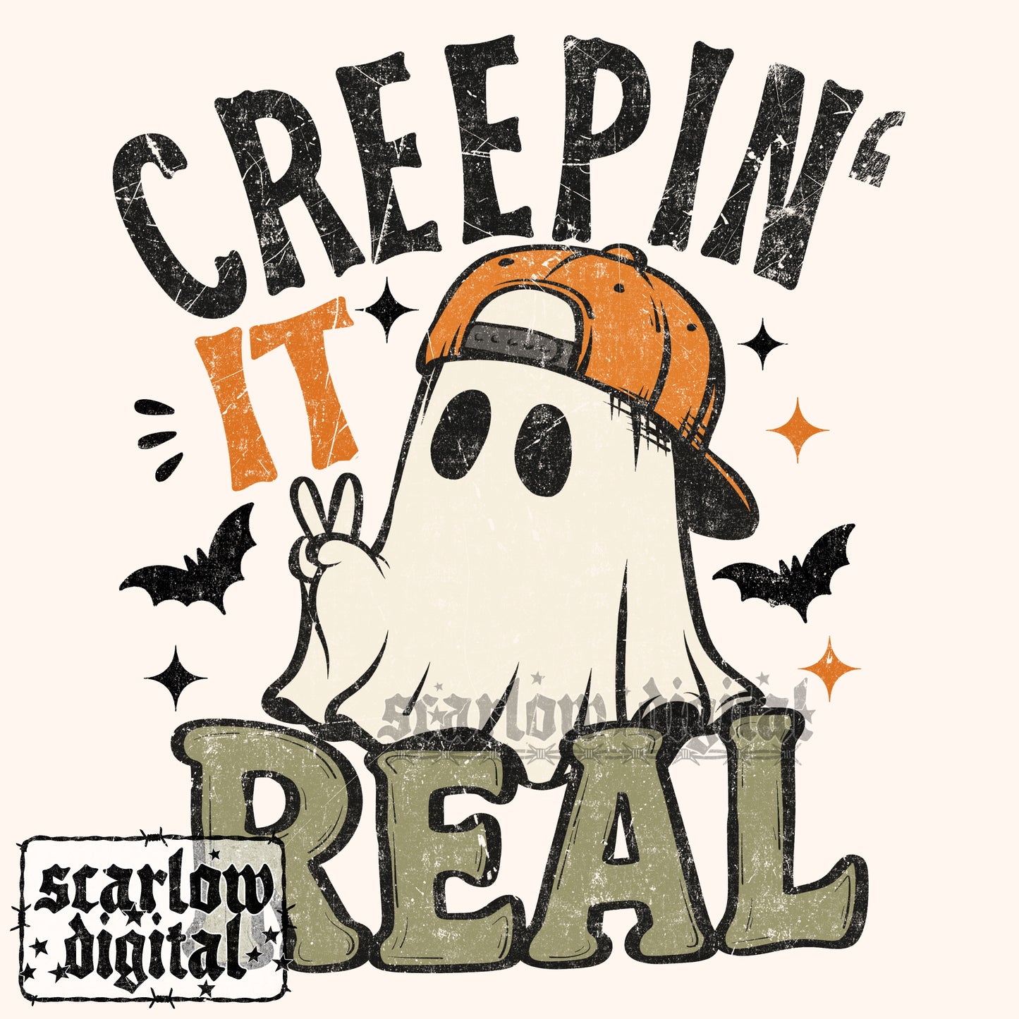 Creepin' it Real PNG Digital Design