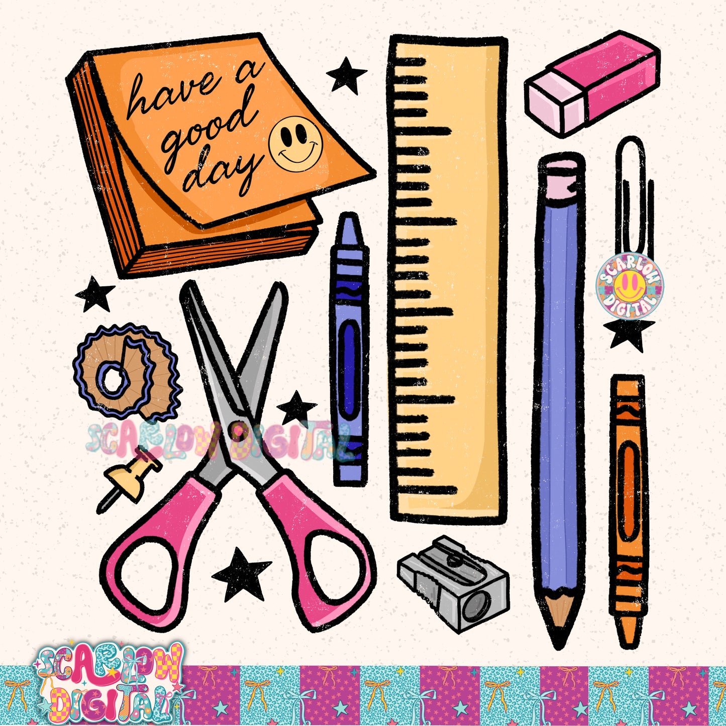 School Things PNG Digital Design
