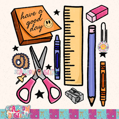 School Things PNG Digital Design