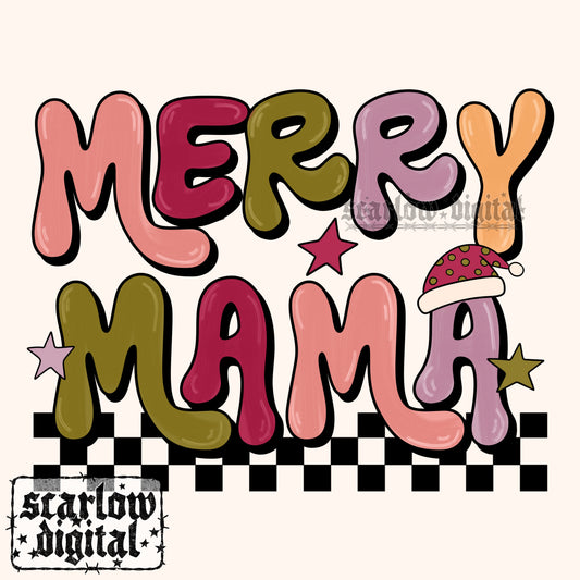 Merry Mama PNG Digital Design