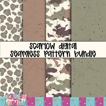 Camo Seamless Pattern Bundle Digital Design