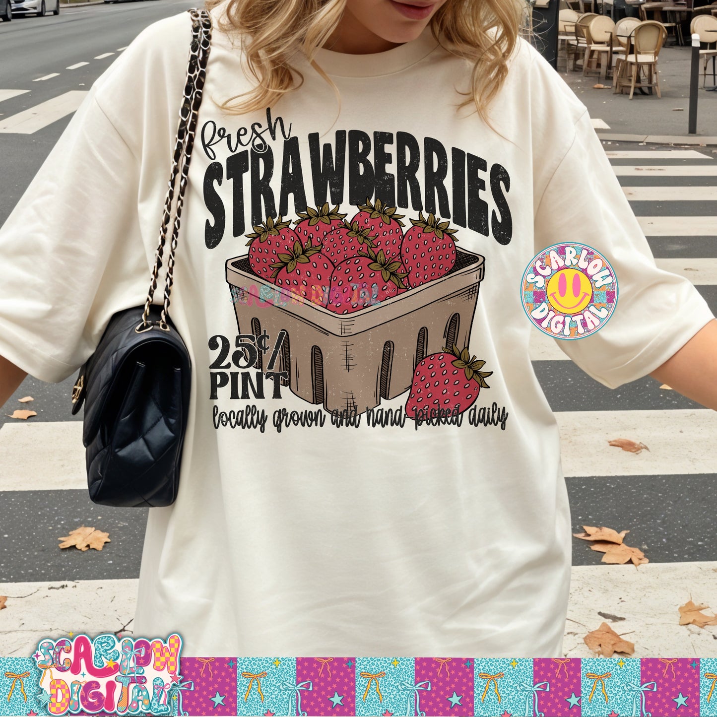 Fresh Strawberries PNG Digital Design