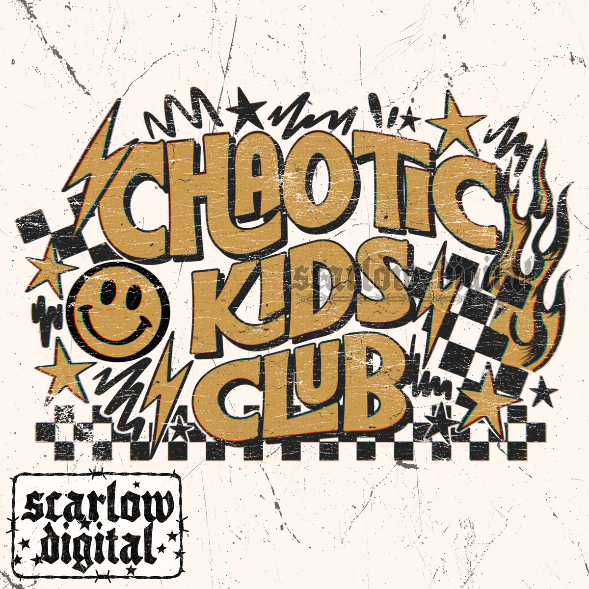 Chaotic Kids Club PNG Digital Design