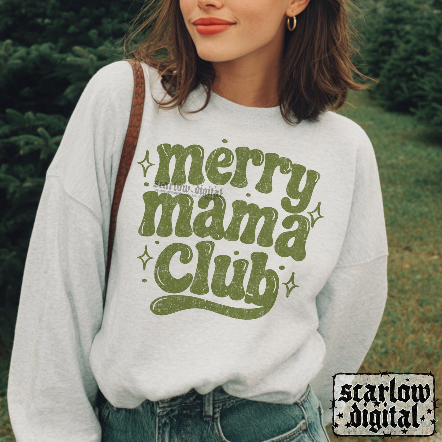 Merry Mama Club PNG Digital Design