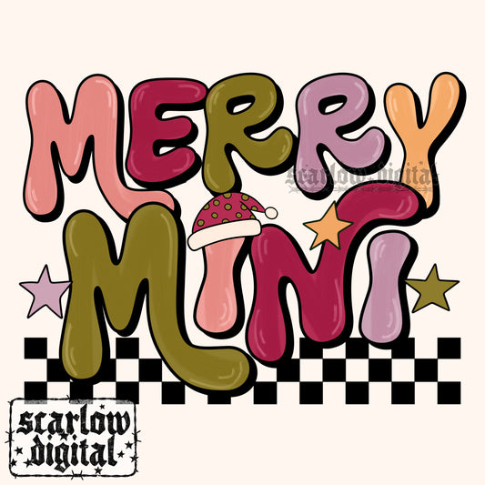 Merry Mini PNG Digital Design
