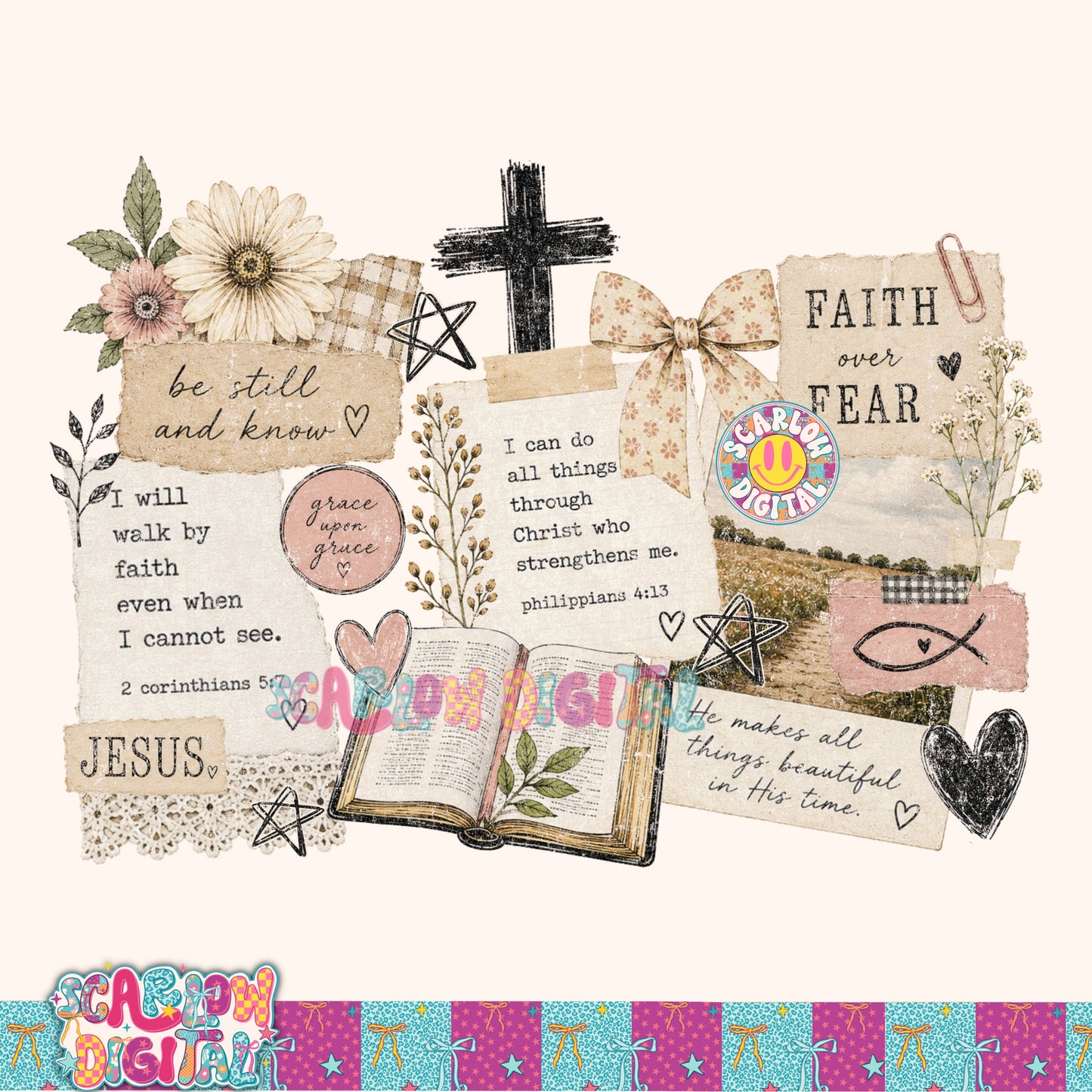Christian Scrapbook PNG Digital Design