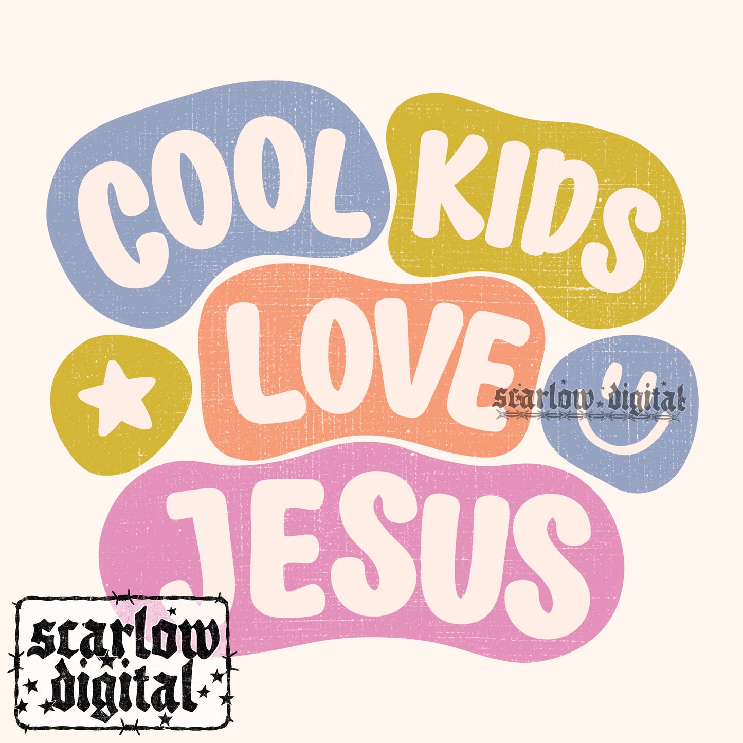 Cool Kids Love Jesus PNG Digital Design