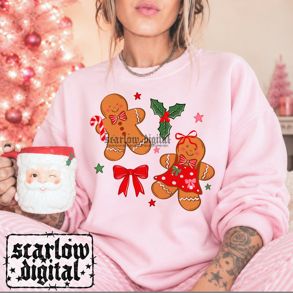 Gingerbreads Christmas PNG Digital Design