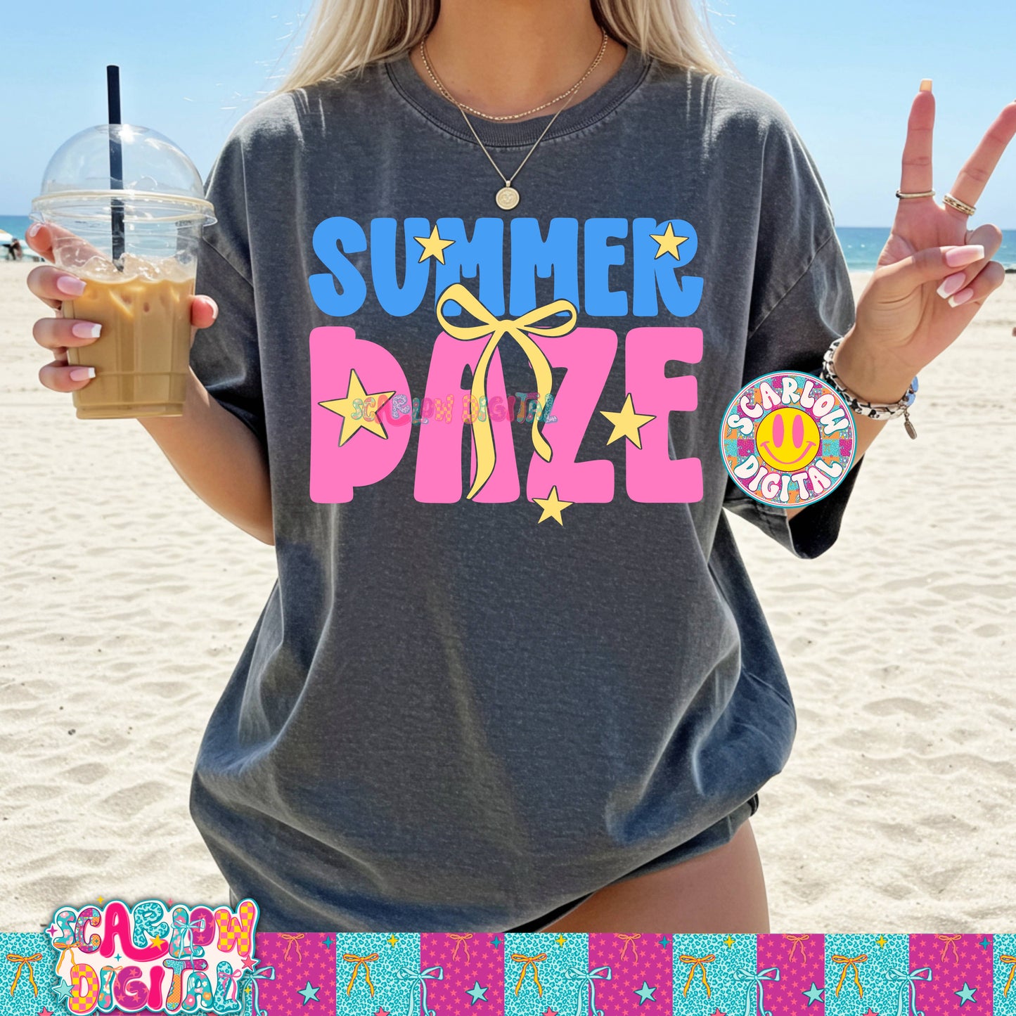 Summer Daze PNG Digital Design