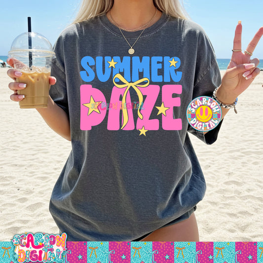Summer Daze PNG Digital Design