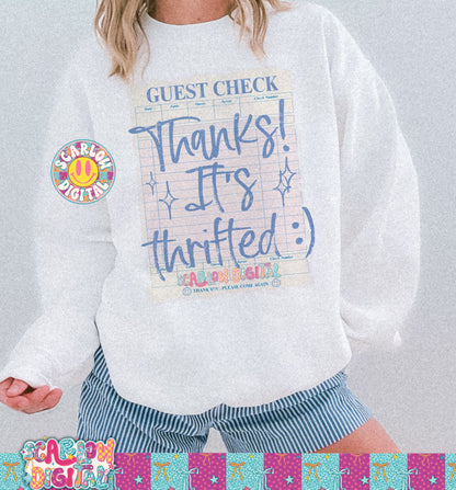 Thanks! It's Thrifted :) PNG Digital Design