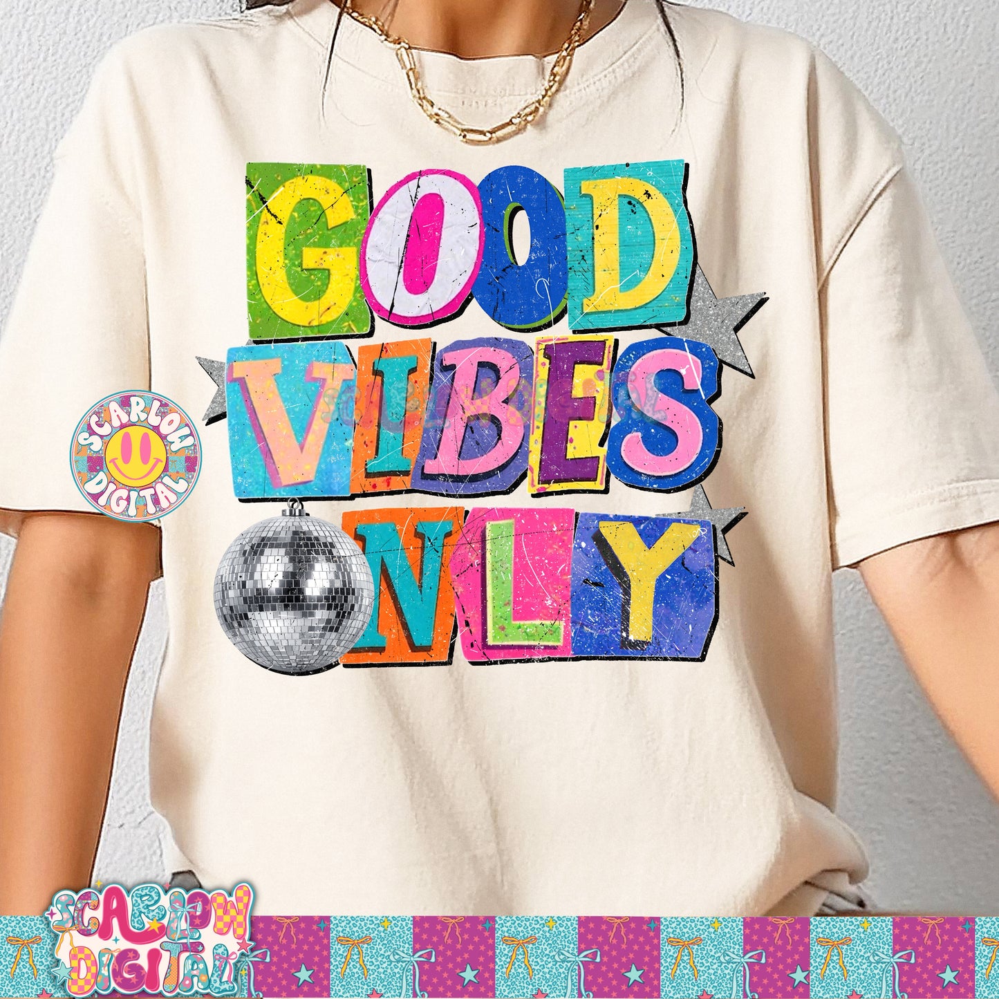 Good Vibes Only PNG Digital Design